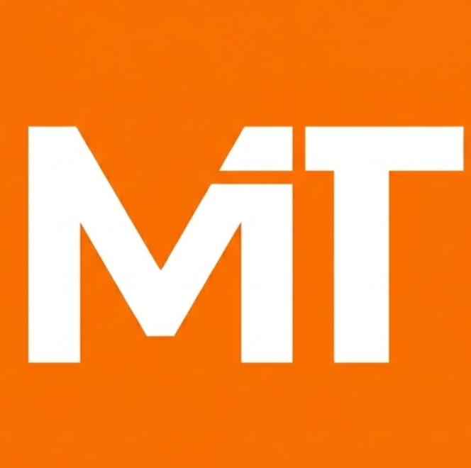 Logo quadrato di Mestiere Trader con iniziali MT in bianco su sfondo arancione, formato 160x160 pixel.